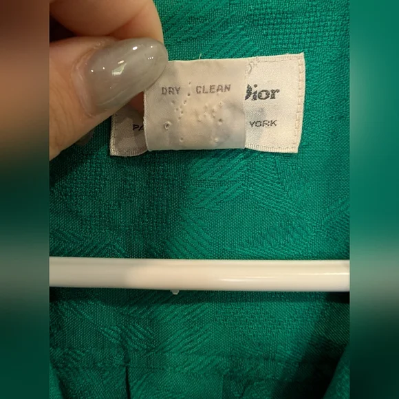 Vintage Christian Dior Separates Emerald Green Blouse – Size 10 - Picture 5 of 6